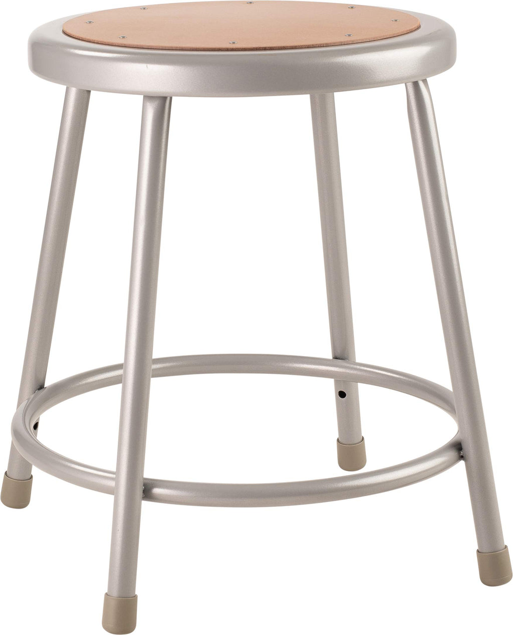 National Public Seating (5 Pack) 18" Heavy Duty Steel Stool, Grey