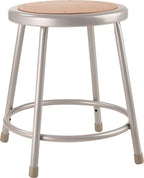 National Public Seating (5 Pack) 18" Heavy Duty Steel Stool, Grey