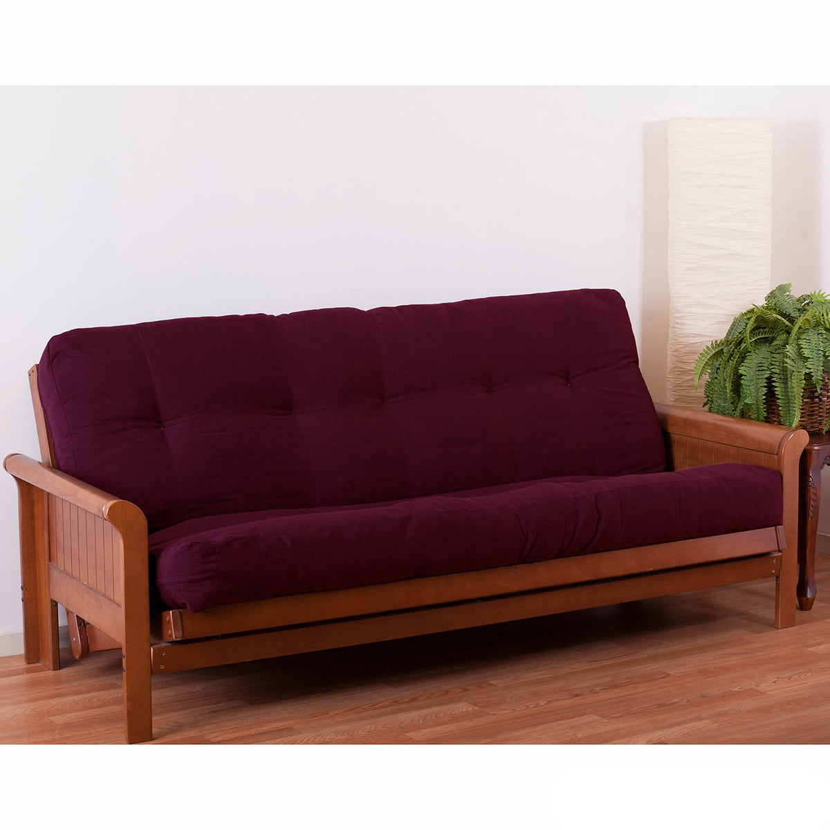 Blazing Needles Renewal 7&quot; Twill Futon Mattress, Full, Burgundy