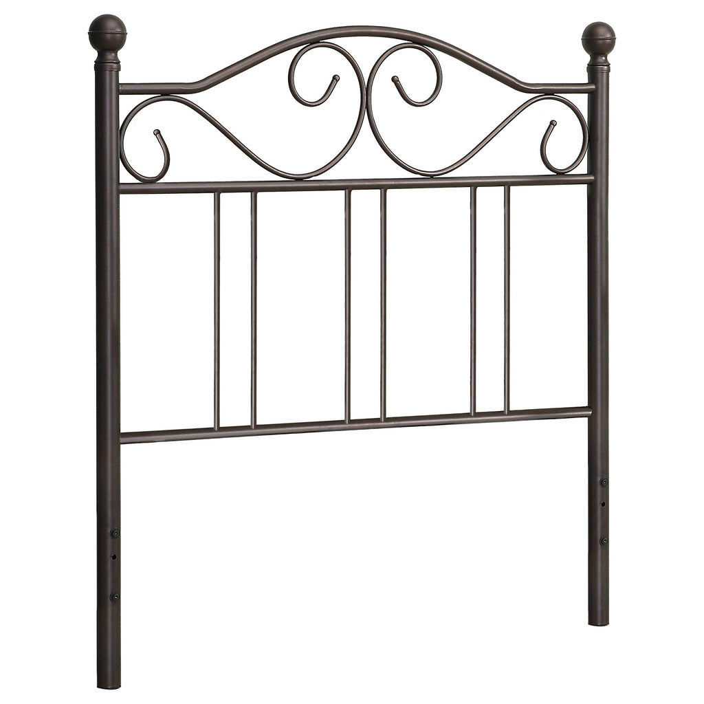 Coaster Home Furnishings Ellis Transitional 42-inch Metal Open Frame Headboard for Bedroom Twin Size Dark Bronze 450103T