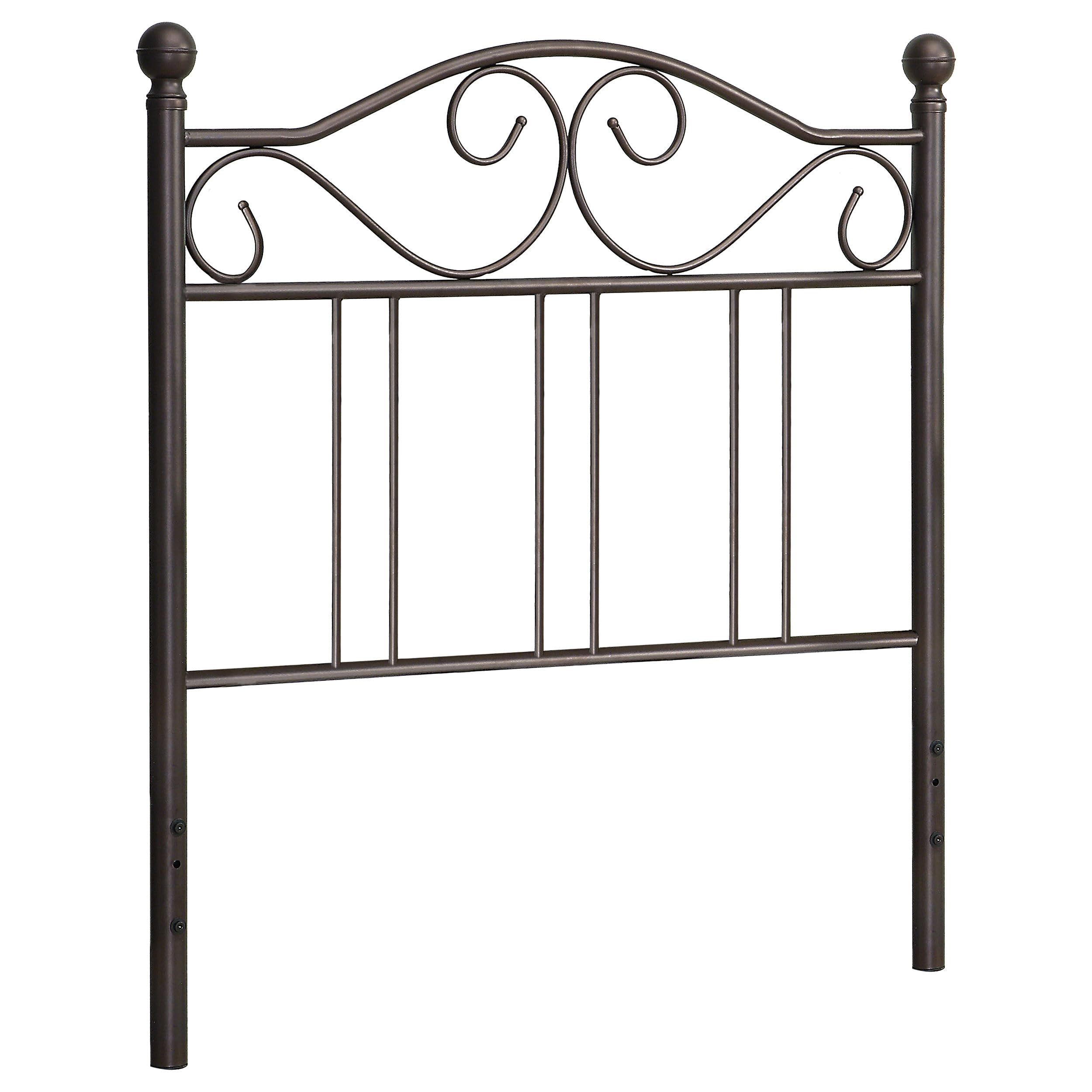Coaster Home Furnishings Ellis Transitional 42-inch Metal Open Frame Headboard for Bedroom Twin Size Dark Bronze 450103T