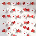 LemonSecret 8 Strings Valentines Garland Decoration Red Heart Envelope Garlands Valentine's Love Hanging Letter Banner Paper Hom