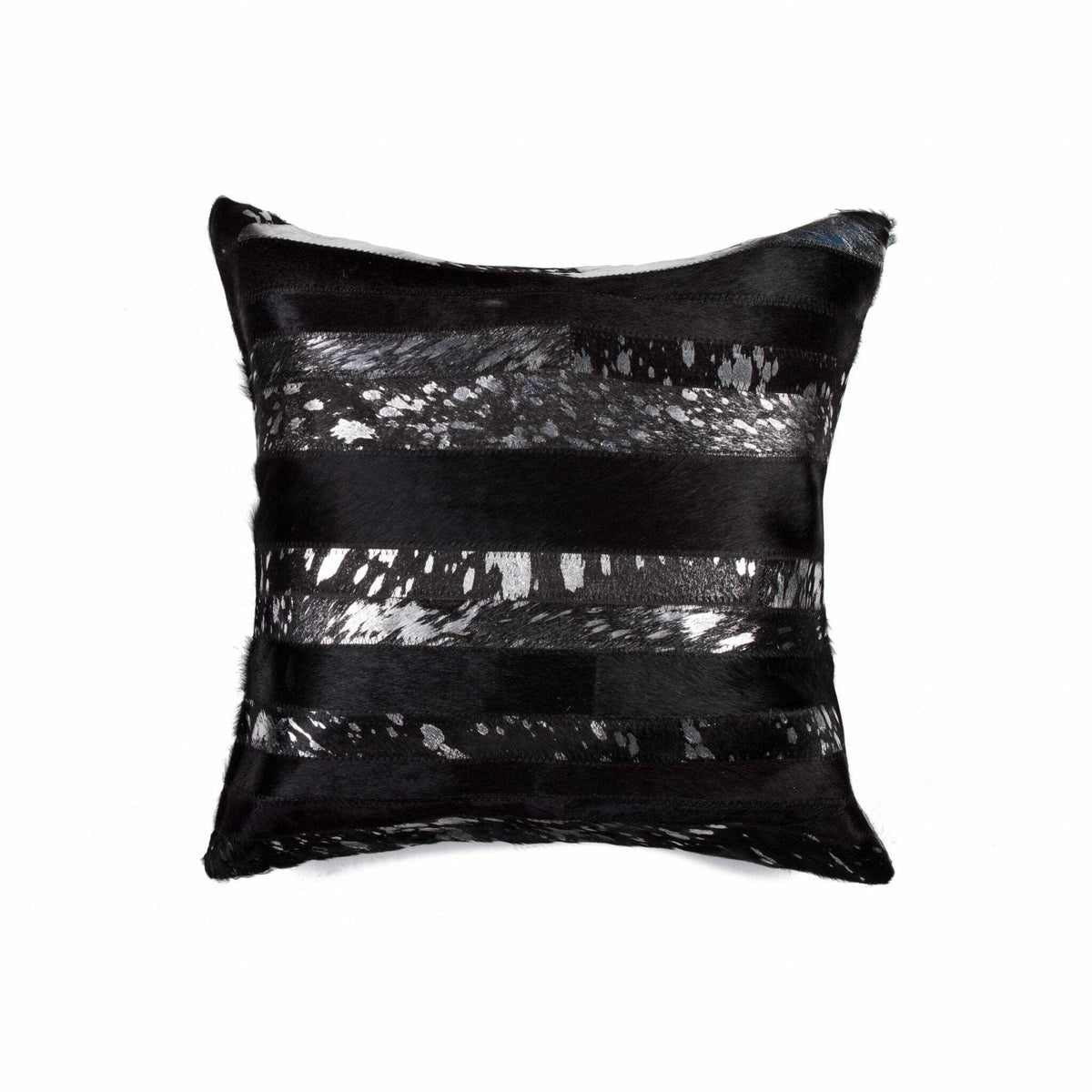 HomeRoots Kitchen Decorative Pillow, 18' x 18' x 5', Black and Silver