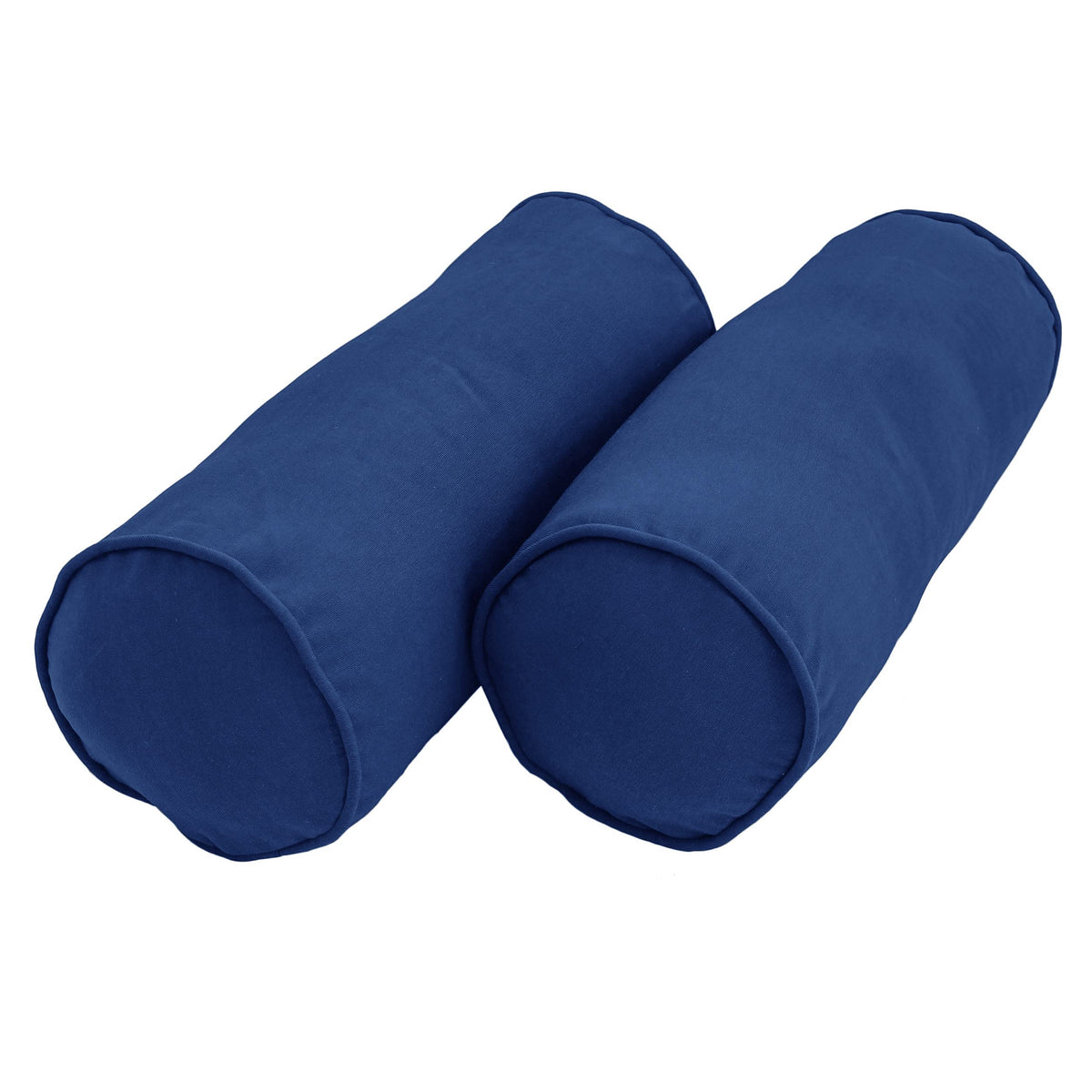 Blazing Needles Corded Twill Bolster Pillows (Set of 2), 20&quot; x 8&quot;, Royal Blue, 2 Count