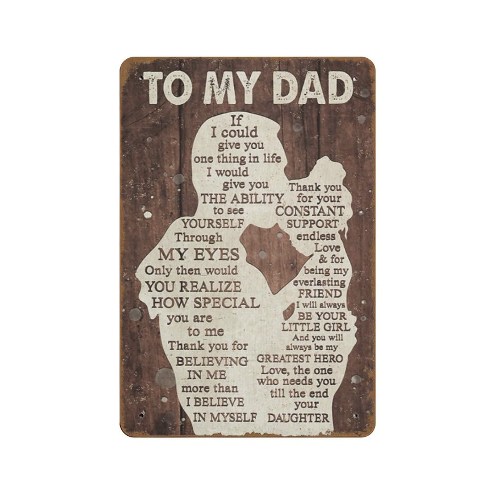 To My Dad If I Could Give You One Thing in Life Gift for Dad from Daughter Birthday Gift for Dad Print Wall Art Novelty Fathers