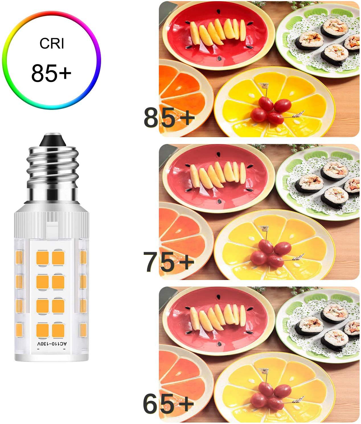 LAOYEBAOHE 2Pack LED Makeup Mirror Bulbs 20W Double-Sided Lighting 6000K Ceramic for Vanity Mirrors