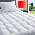 Queen Mattress Pad Quilted Fitted Mattress Cover Pillow Top Mattress Topper Breathable Mattress Protector With 8-21 Inch Deep Po
