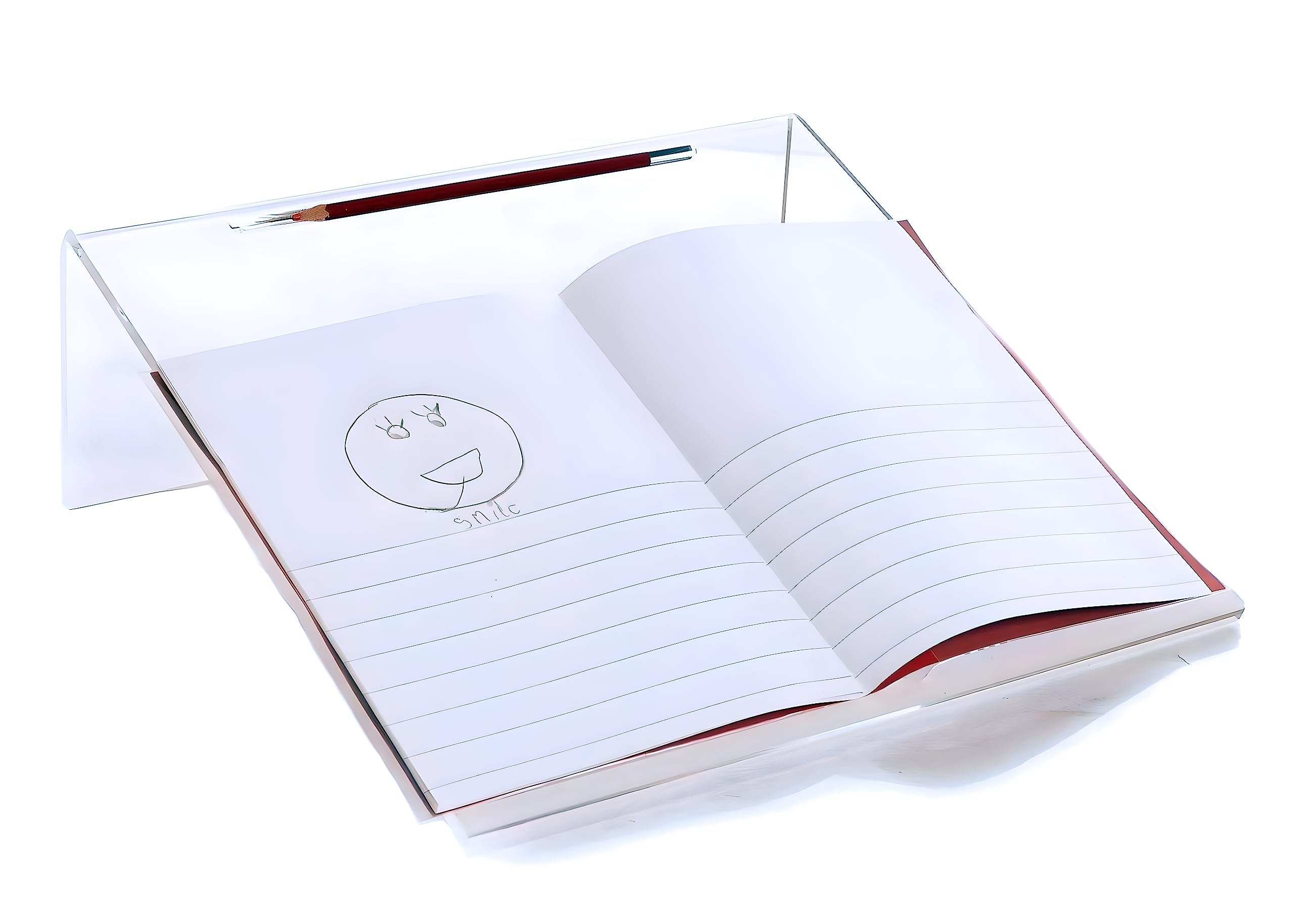 Playlearn Usa Extra Wide Slant Board For Writing - Acrylic, Anti-Slip, Pen Holder - 20 Degree Angle - Ergonomic Writing Slope