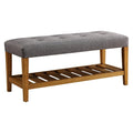 Acme Charla Bench In Gray And Oak