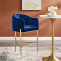Modway Savour Tufted Performance Velvet Bar Stool, Navy