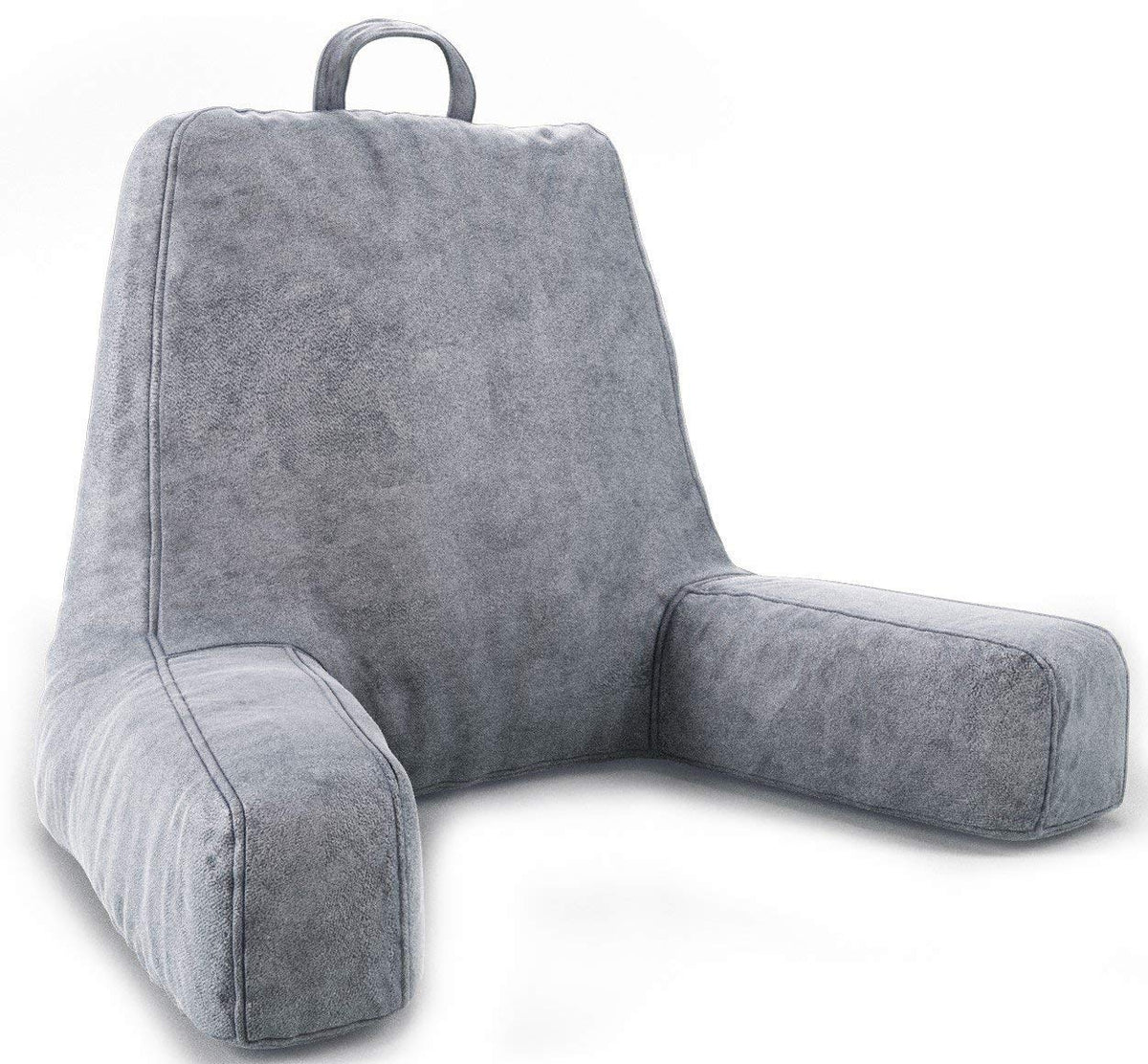Ziraki Large Reading Pillow & Tv Relax Sitting Pillow - Back Rest With Arms - Shredded Foam, Perfect For Adults, Teens, And Kids