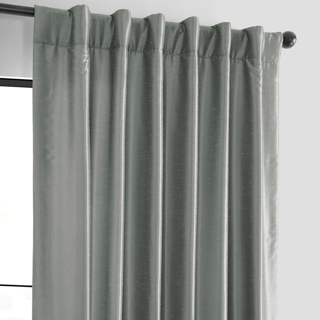Hpd Half Price Drapes Room Darkening Curtains For Bedroom Vintage Textured Faux Dupioni Silk Curtains For Living Room (1 Panel),