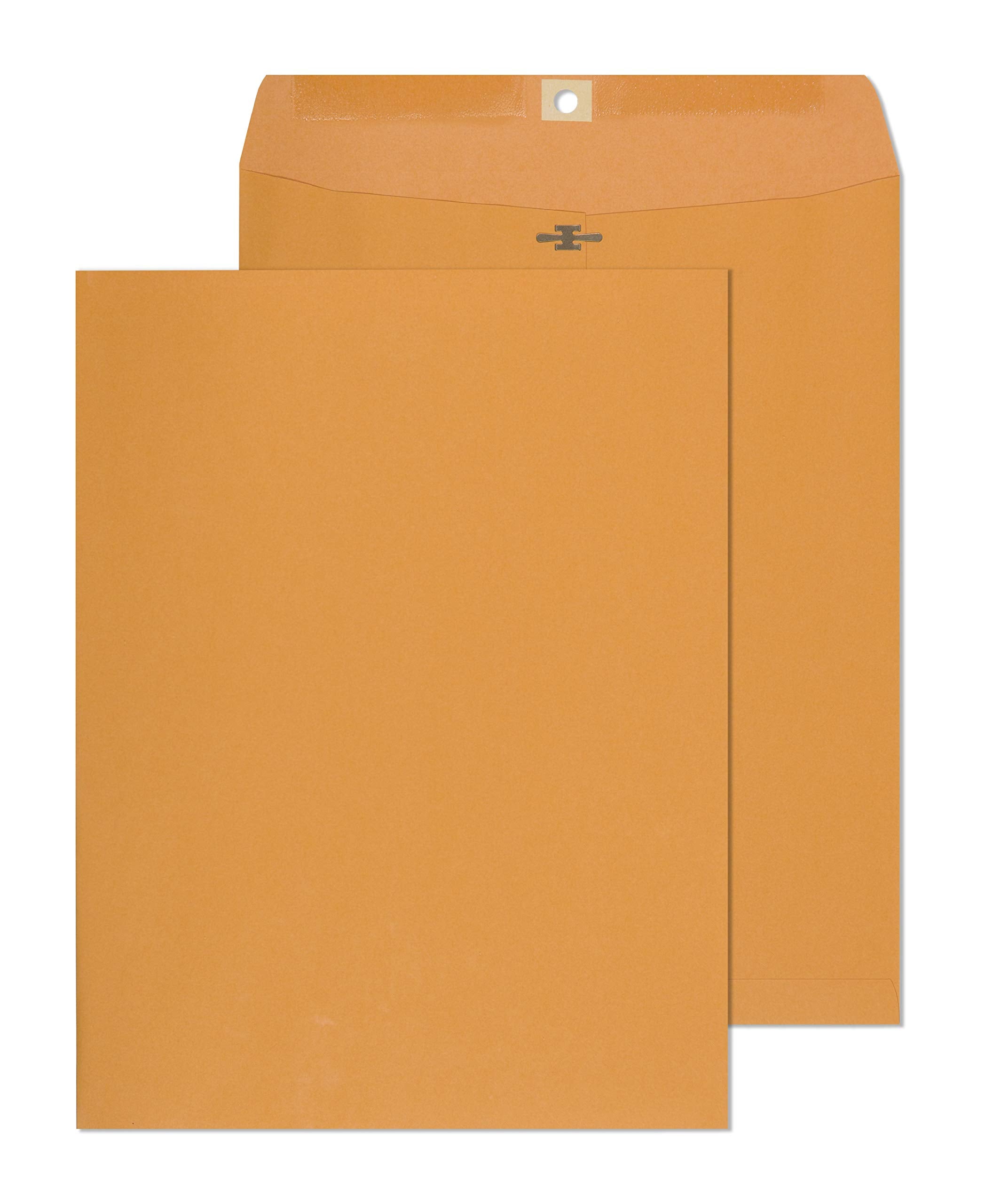 Clasp Envelopes - 10X13 Inch Brown Kraft Catalog Envelopes - 30 Pack - With Clasp Closure & Gummed Seal - 28Lb Heavyweight Paper