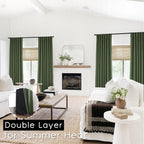 Panelsburg 90 Inch Curtains For Living Room,Thermal Insulated Boho Back Tab Window Treatments Long Blackout Window Drapes For Be