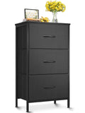 Aodk Dresser For Bedroom Nightstand Small Dresser Chest Of Drawers End Table For Living Room, Closet Dresser With 3 Storage Drawers Organizer Clothes, Black