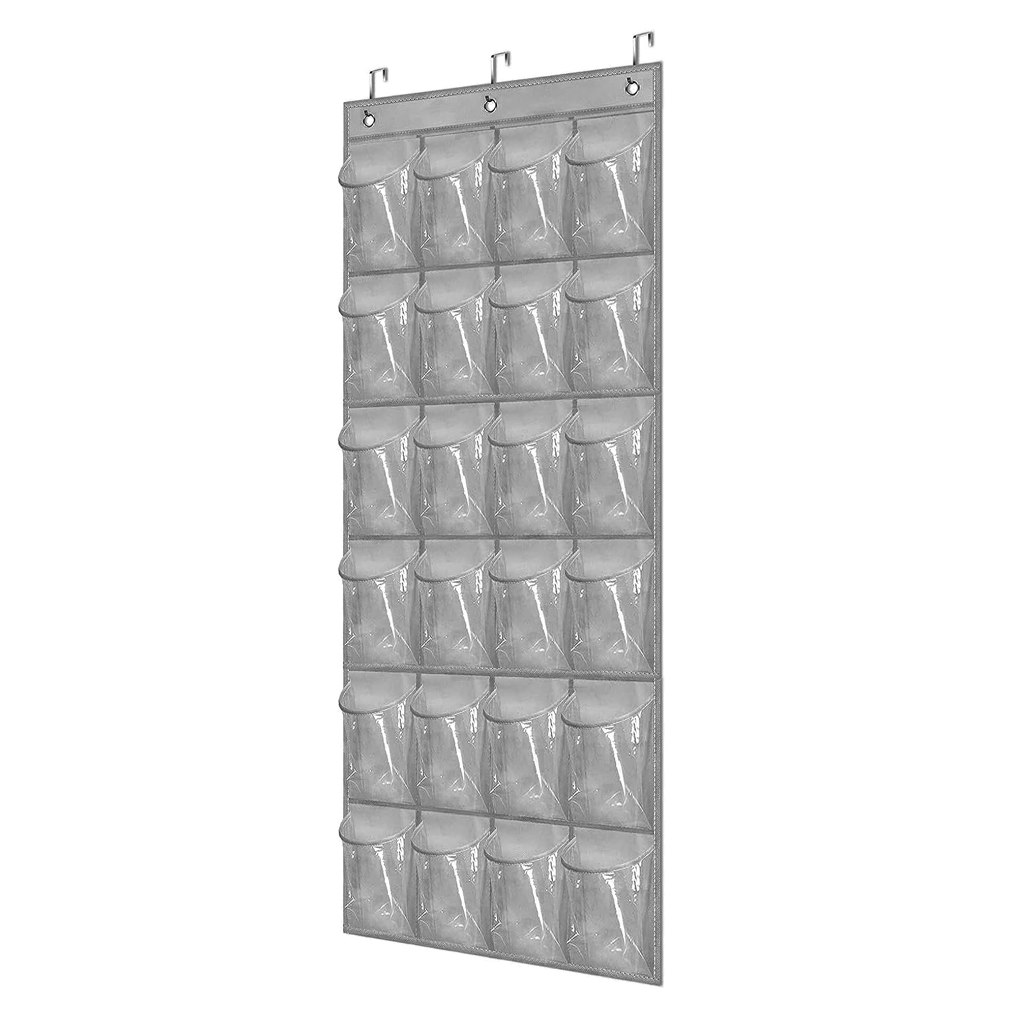 Bofoho Over The Door Shoe Organizer - Space Saving Shoe Rack for Closet Door with 24 Pockets and Hook, Shoe Holder Back of Door 