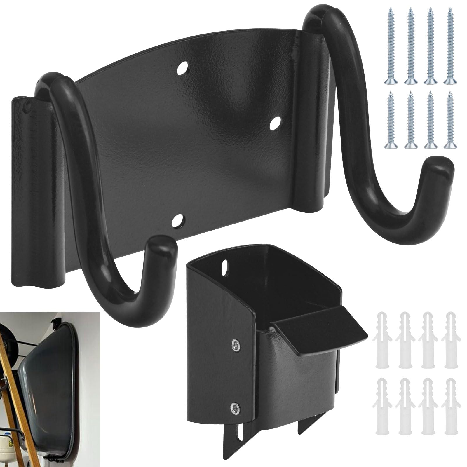 Amthkno Wheelbarrow Storage Bracket/Hook - 90 Lbs Capacity, Maximize Space In Garden, Shed Or Workshop