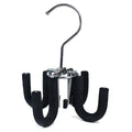 Huji 4 Hooks Swivel Belt Hanger Tie Scarves Necklace Purse Rack Clothes Organizer Closet Storage (1, Black Swivel Belt Hanger)