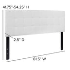 Flash Furniture Bedford Tufted Upholstered Queen Size Headboard In White Fabric