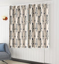 Trance Home Linen 100% Cotton 5 Feet Rod Pocket Blackout Curtains for Windows | Printed Design Parda for Living, Bed Room Window