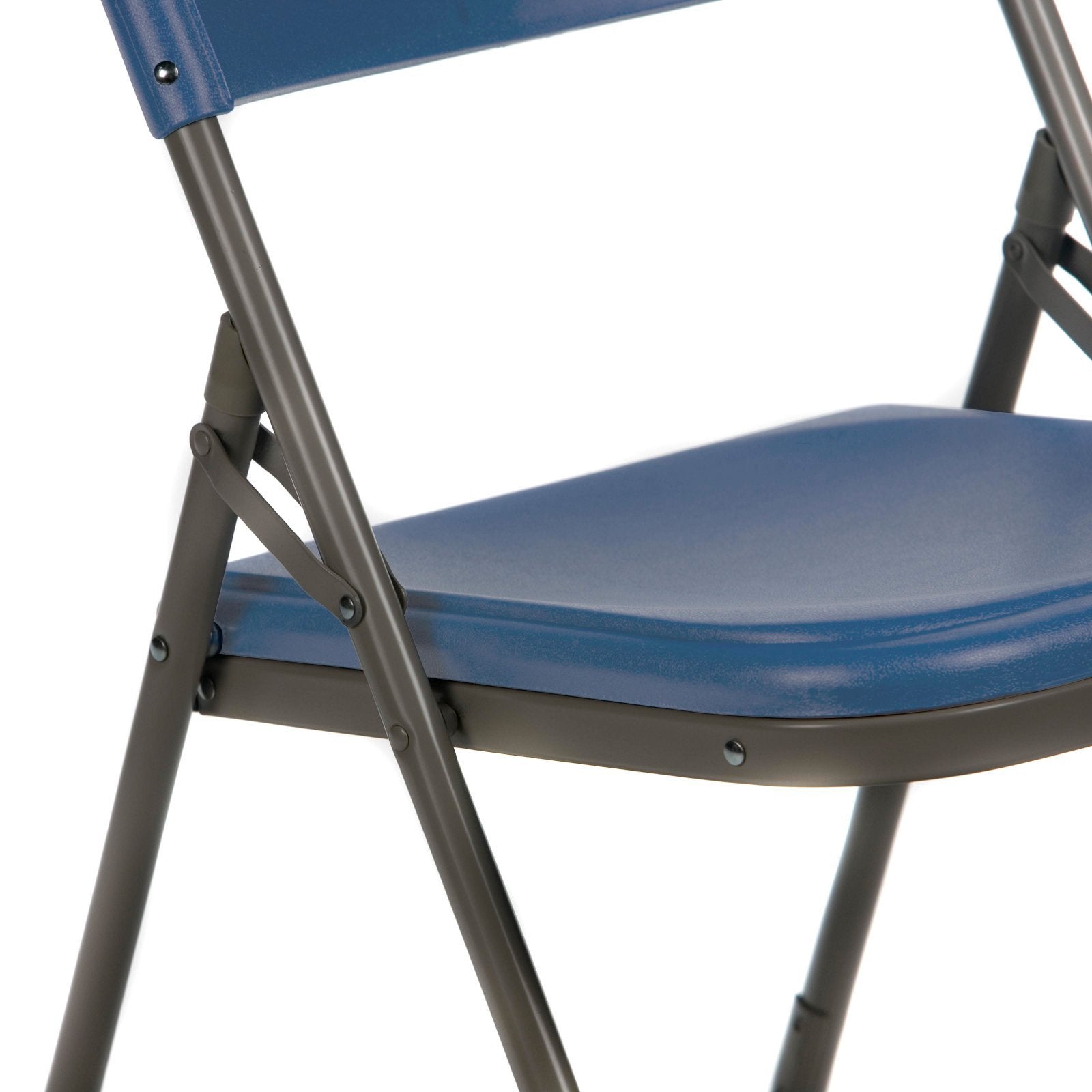 National Public Seat Home Office Decorative Premium Lightweight Plastic Folding Chair Blue - 4 Pack