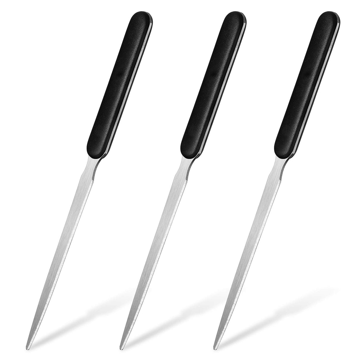 Zonon 3 Pcs Office Letter Opener Sword Stainless Steel Knife Edge Blade Envelope Openers Lightweight Hand Letter Knives Mail Sli