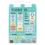 The Peanutshell Preschool Educational Wall Calendar - 53 Fabric Pieces For Months, Days, Years, Weather, & Seasons