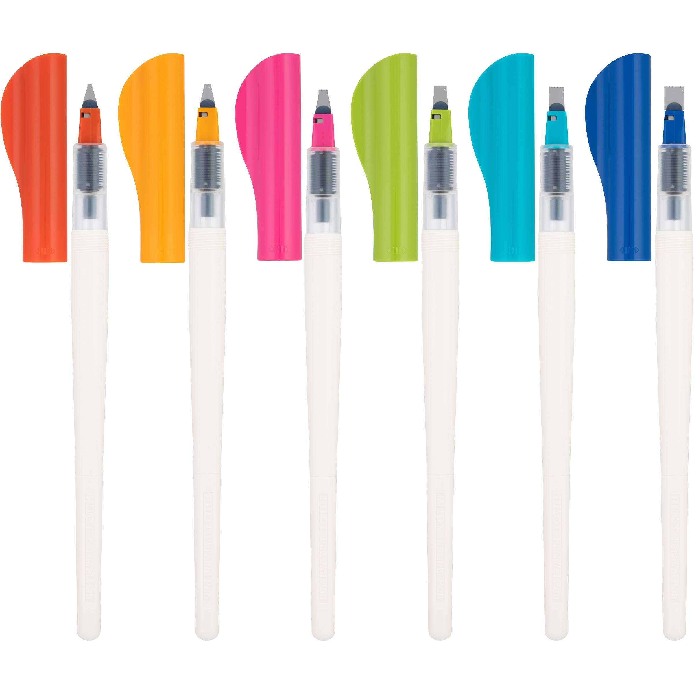 Pilot Parallel Caligraphy Pens, Assorted Point Sizes And Colors, 6 Count (12722)