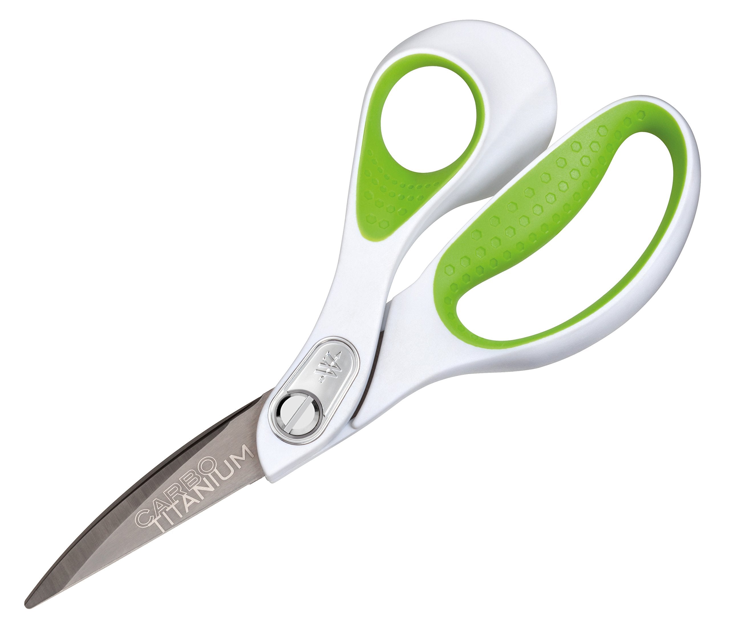 Westcott E-16446 00 8-Inch Heavy Duty Carbo Titanium Bent Scissor,Green/White, 21,4 Cm