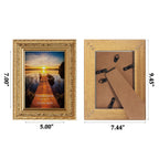 Edenseelake 5X7 Picture Frames Set Of 2, Vintage Gold Photo Frame 5 By 7 For Tabletop Or Wall Display