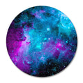 Smooffly Galaxy Round Mouse Pad, Blue Purple Galaxy Customized Round Non-Slip Rubber Mousepad Gaming Mouse Pad 7.87'X7.87' Inc