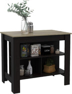 Delos 40Kitchen Island Black-Light Oak