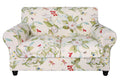 Searchi Stretch Sofa Cover Printed Couch Cover, Floral Pattern 3 Pieces Loveseat Slipcover With 2 Separate Cushion Cover, Washable Furniture Protector For Living Room(Loveseat, Spring Pattern)