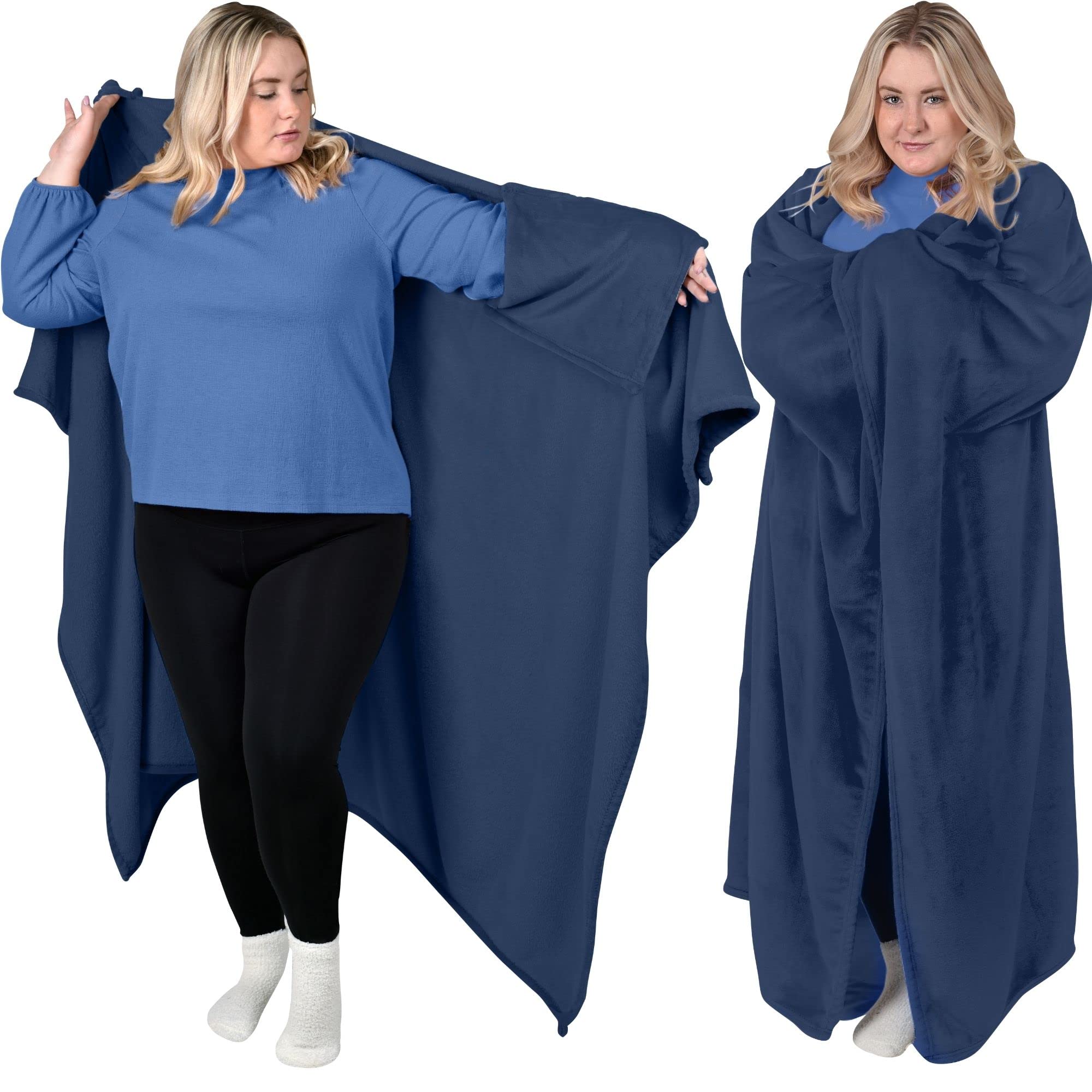 The Wearable Throw Blanket And Cape In One, Soft Cozy Fleece Blanket With Sleeves, For Women, Teen Girl Gifts, Birthday Gifts Fo