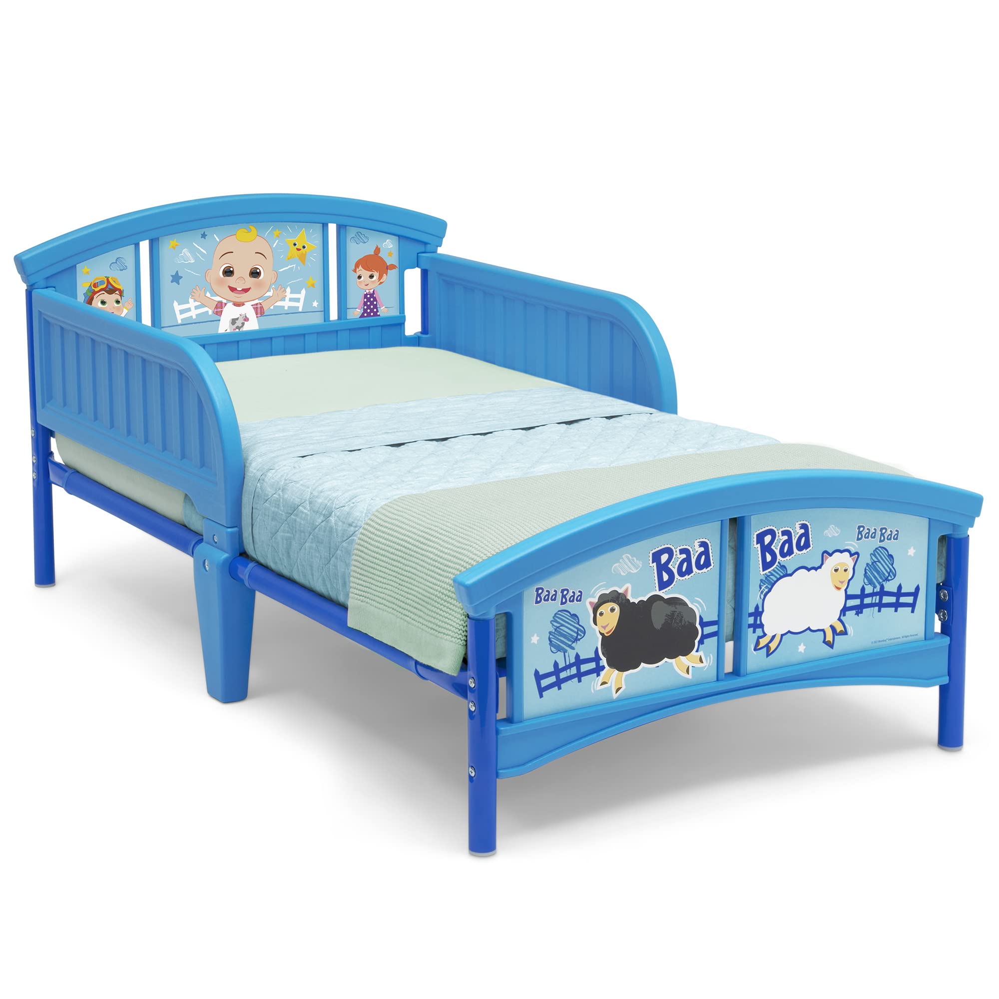 Delta Children Plastic Toddler Bed, Plastic/Steel, Cocomelon