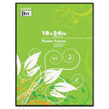 DAX N16018BT Coloredge Poster Frame, Clear Plastic Window, 18 x 24, Black