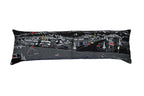 HomeRoots Grey 45' Black Bend Nighttime Skyline Lumbar Decorative Pillow