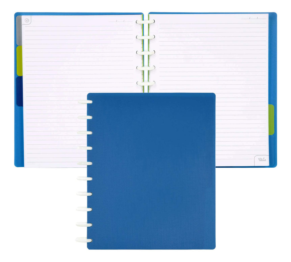 Talia Discbound Notebooks, Planner, Customizable, (Deep Lake Blue, Midsize (7.5In X 9.75In))