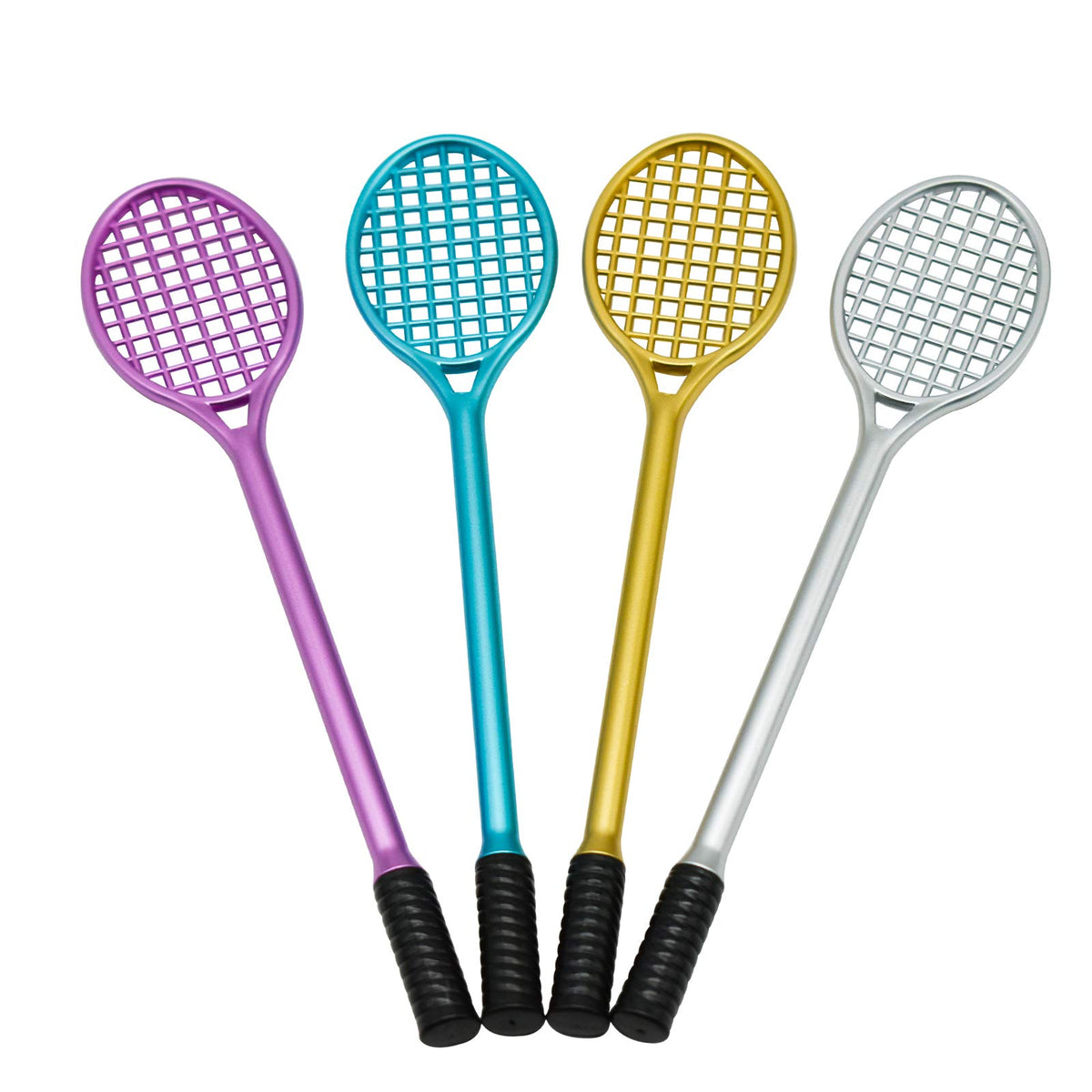 Maydahui 40Pcs Tennis Racket Gel Pen Black Ink For Home Office School