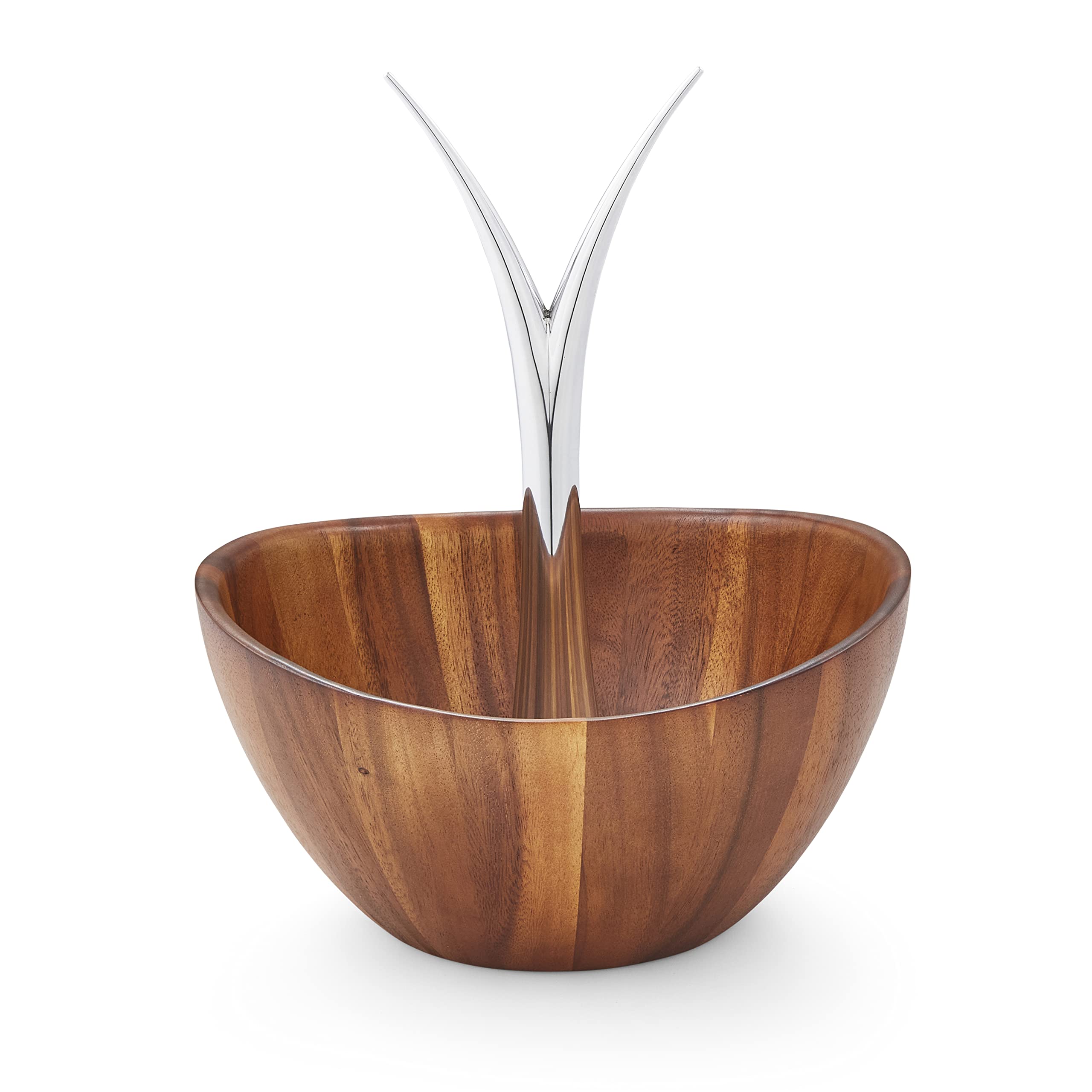 Nambe Fruit Tree Bowl | Fruit Basket with Banana Hanger | Large Decorative Wooden Fruit Bowl for Kitchen Counter or Centerpiece 