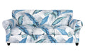 Searchi Stretch Sofa Cover Printed Couch Cover, Floral Pattern 4 Pieces Sofa Slipcover With 3 Separate Cushion Cover, Washable F