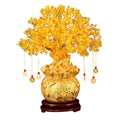 Crystal Money Tree Feng Shui Bonsai for Fortune Money Good Luck Wealth Prosperity and Success Citrine Gemstone Tree for DIY Home