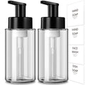 RYTOXILO Foaming Soap Dispenser, 12 Oz Foaming Hand Soap Dispenser, 2 Pack Glass Foaming Soap Dispenser for Bathroom & Kitchen, 
