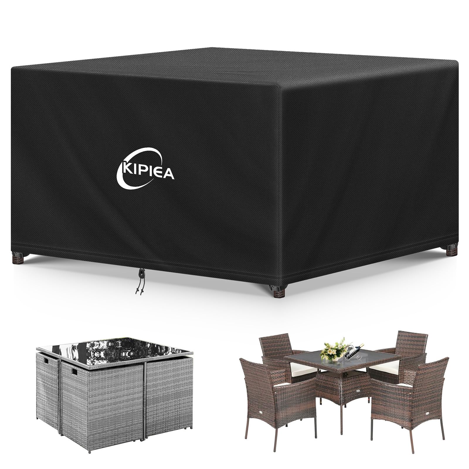 Kipiea Outdoor Furniture Covers Waterproof, 420D Heavy-Duty Patio Furniture Set Covers, No Tears Anti Uv No Fading (45' L  45'