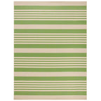 SAFAVIEH Courtyard Collection 9' x 12' Green/Beige CY6062 Stripe Indoor/ Outdoor Waterproof Easy-Cleaning Patio Backyard Mudroom