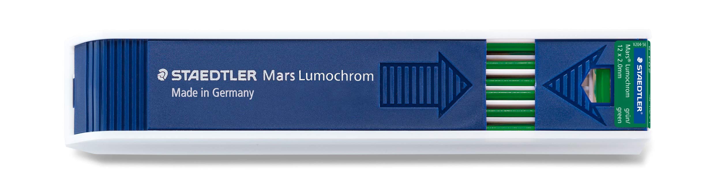 Staedtler Mars Lumochrom 204 Case Of 12 Drawing Leads 2 Mm Green