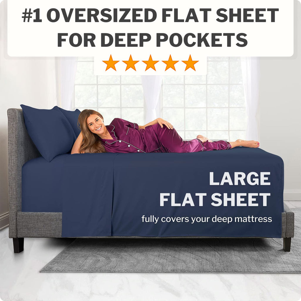 Deep Pocket Twin Bed Sheets - 3-Piece Includes: Real 16    Inch Extra Deep Pocket Fitted Sheet [Best-Fit For 14   -18 Mattress]