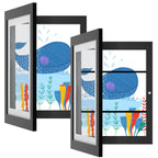Orionstar Kids Art Frames, Artwork Picture Frames Changeable, Front Opening Picture Display Frames Holds 11.8X8.5inch 100 A4 Pcs
