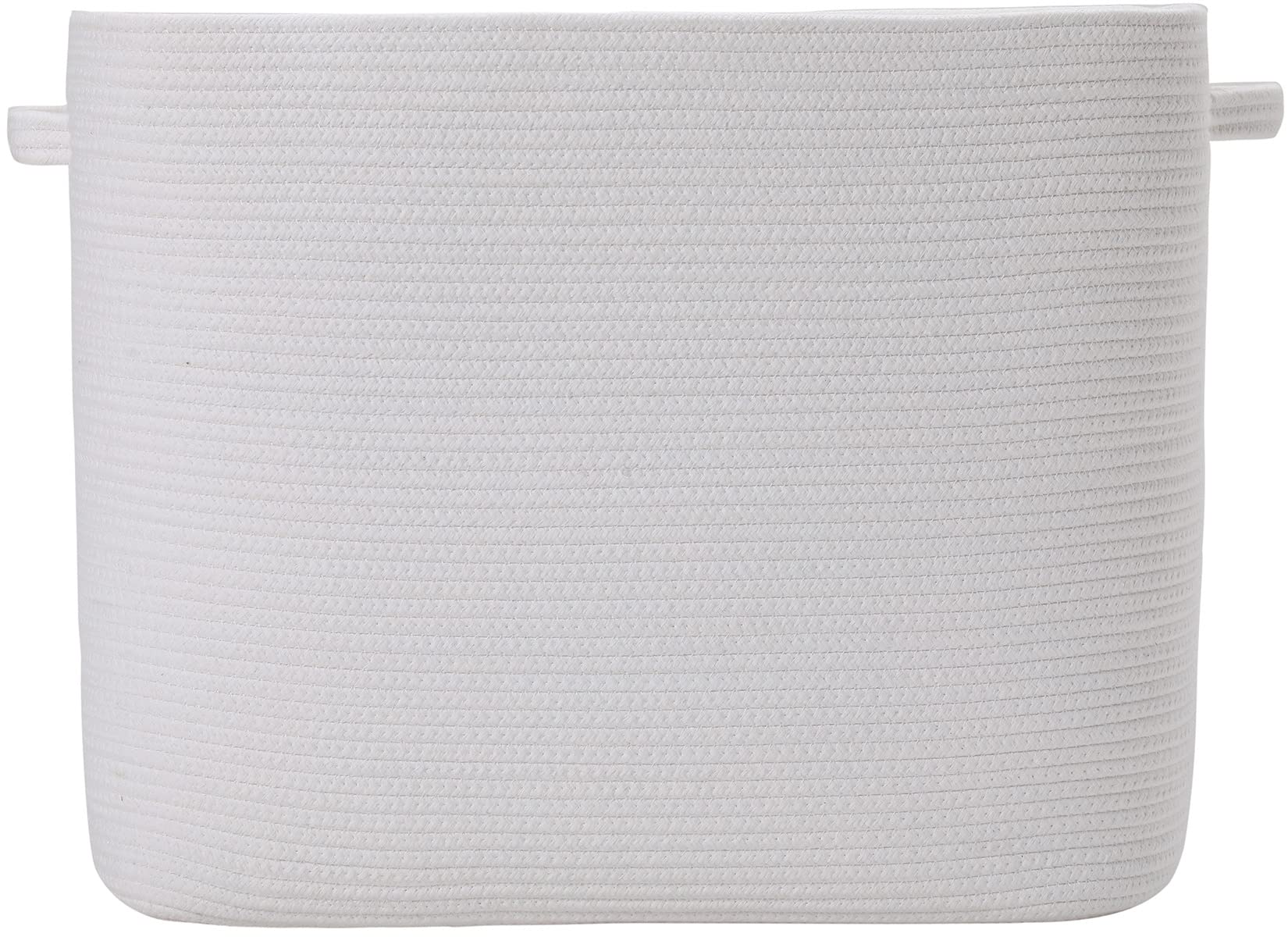 22'X14'X18' Mega Size Rectangular Extra Large Storage Basket, Rectangular Cotton Rope Storage Baskets, Woven Laundry Hamper, Cloth Storage Bin, For Clothes Blanket In Living Room, All White