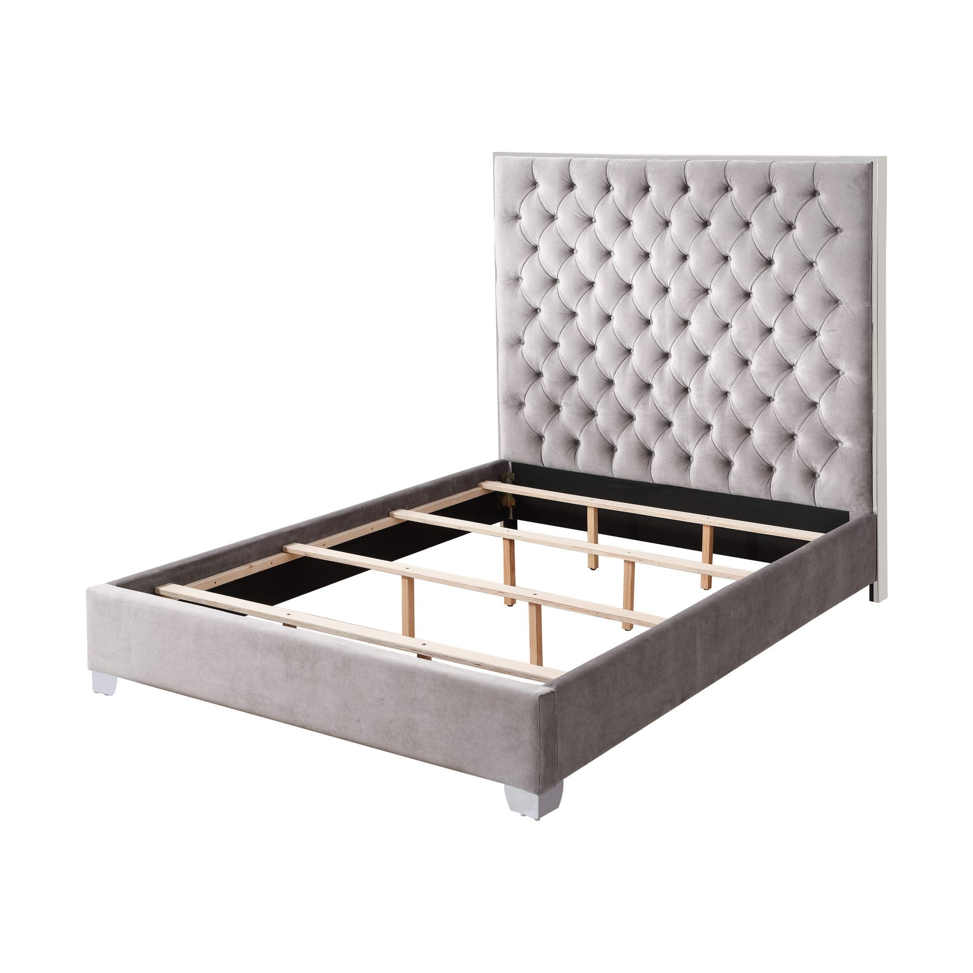 Wallace & Bay James Upholstered Bed, Queen, Gray